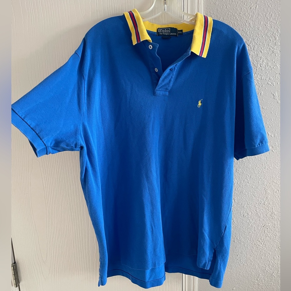 Ralph Polo short sleeve blue 90s
